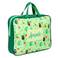 Папка с ручками текстильная А4, 350 х 270 х 70 мм, Calligrata "Авокадо"