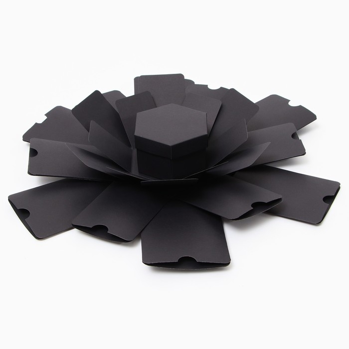 Коробка-сюрприз раскладушка, Черная Коробка-сюрприз раскладушка, Черная