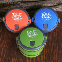 Ланч - бокс &laquo;Будет вкусно&raquo;, 2 отделения по 500 мл, 13х17 см, МИКС