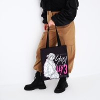 Шопер детский для девочки без застёжки, цвет чёрный