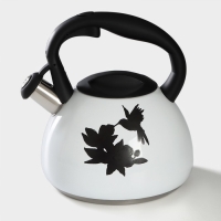 Чайник со свистком из нержавеющей стали Доляна &laquo;Колибри&raquo;, 3 л, с индикатором нагрева