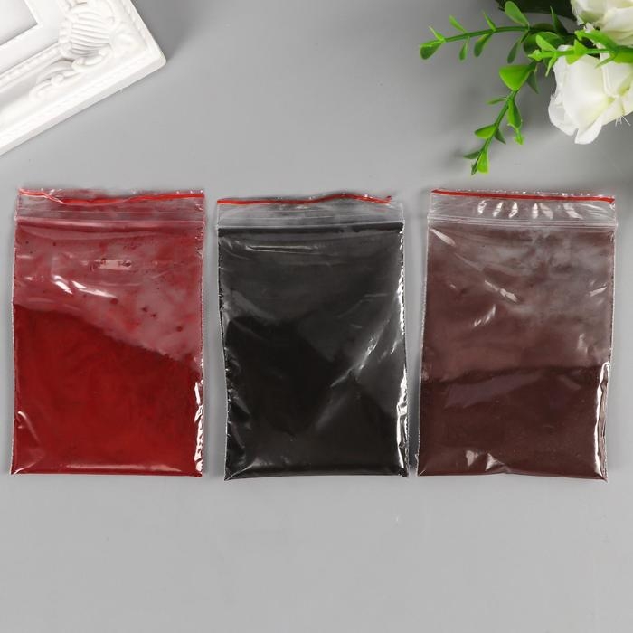 Набор красителей Набор красителей "ДЖИНСА" 3в1 черный/красный/коричневый, 30 гр