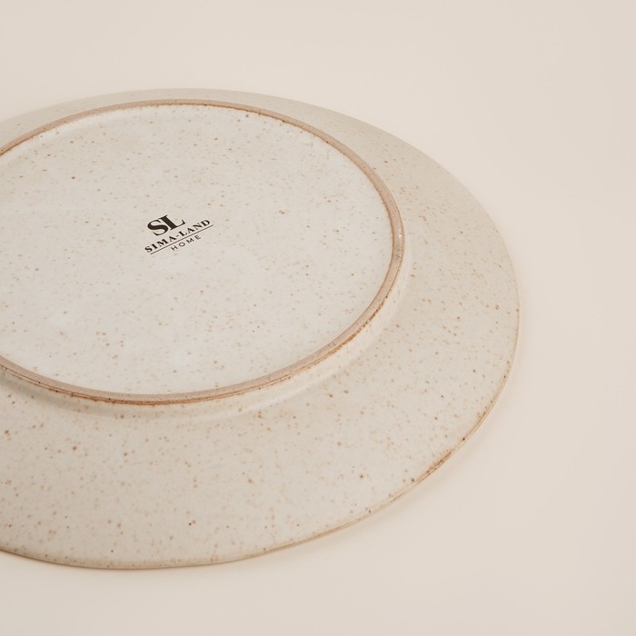 Тарелка керамическая SL Home &laquo;Виенто&raquo;, d=28 см, цвет бежевый