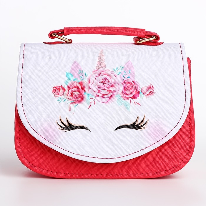 Сумка детская для девочки на клапане, цвет розовый Сумка детская для девочки на клапане, цвет розовый