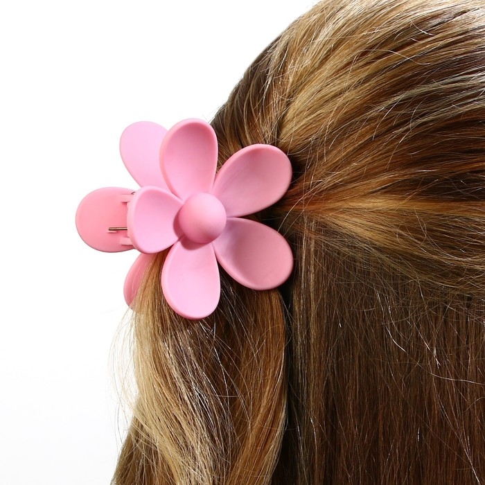 Краб для волос цветок &laquo;Ты прекрасна&raquo;, 7.5 х 3.5 см