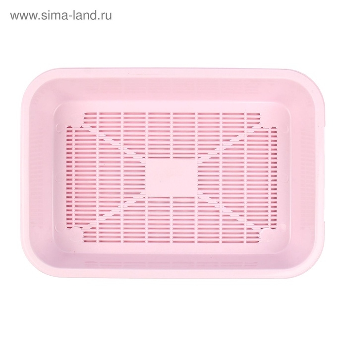 Туалет средний с сеткой 36 х 26 х 6,5 см, розовый