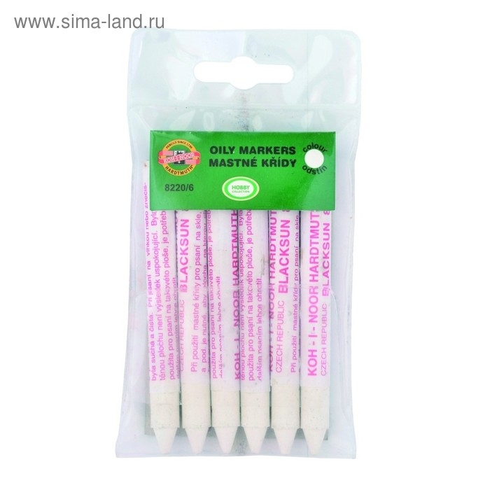 Маркер для промышленной маркировки Koh-I-Noor 8220, 125 х 72 х 10 мм, по стеклу и фарфору, БЕЛЫЙ, цена за 1 штуку