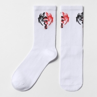 Носки, цвет белый/драконы, р-р 23 Носки, цвет белый/драконы, р-р 23