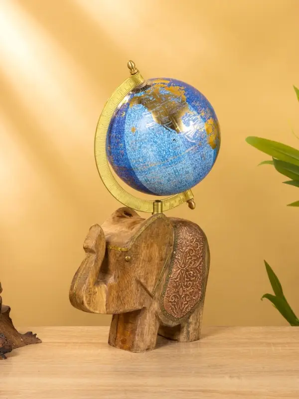 Глобус сувенирный, 17&times;12.5&times;31.5 см, подставка дерево