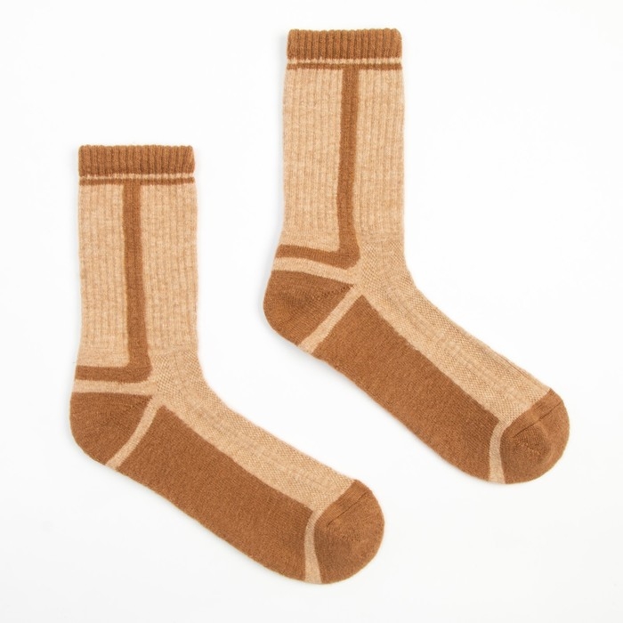 Носки мужские с пухом верблюда, цвет бежевый/рыжий след, размер 41-43 Носки мужские с пухом верблюда, цвет бежевый/рыжий след, размер 41-43