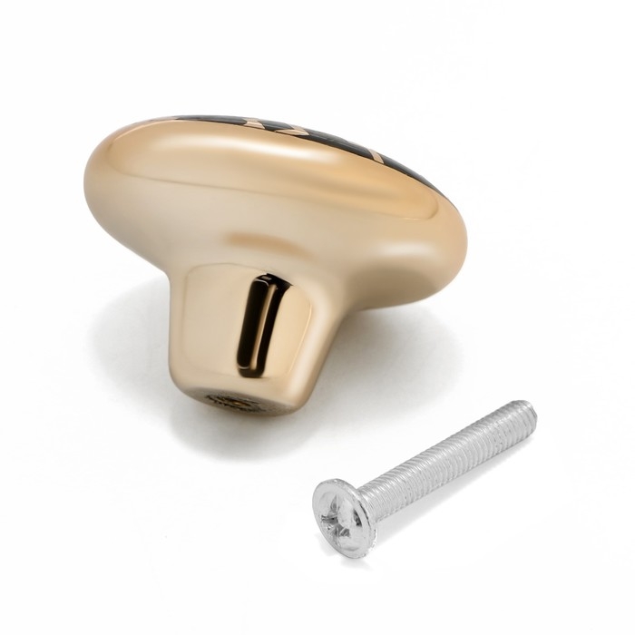 Ручка-кнопка CAPPIO, d=39 мм, цвет золото, 8 шт.