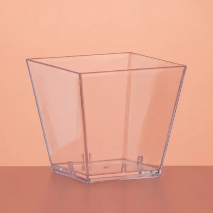 Форма пластиковая одноразовая для фуршета &laquo;Квадрат&raquo;, 60 мл, прозрачная