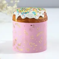 Форма ободок для кулича с тиснением &laquo;Счастливой Пасхи!&raquo;, 24&times;5 см