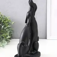 Фигура "Пара собачек" 23 см, черный