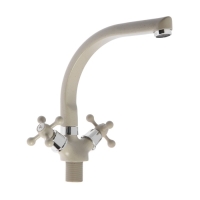 Смеситель для кухни ZEIN ZC2022, двухвентильный, кран-букса латунь 1/2", бежевый Смеситель для кухни ZEIN ZC2022, двухвентильный, кран-букса латунь 1/2", бежевый