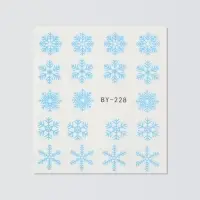 Слайдеры для ногтей &laquo;Снежинки&raquo;, голубые