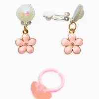 Набор детских украшений "Выбражулька" нежность, 4 предмета: клипсы, кольцо, бусы, браслет