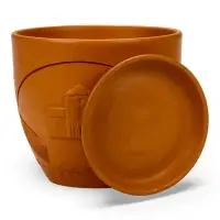Горшок цветочный с поддоном 5 л, d122/h19,5 см терракот керамика, "Голландия" (М)