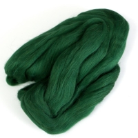 Шерсть для валяния 100% полутонкая шерсть 50 гр (110, зеленый) Шерсть для валяния 100% полутонкая шерсть 50 гр (110, зеленый)
