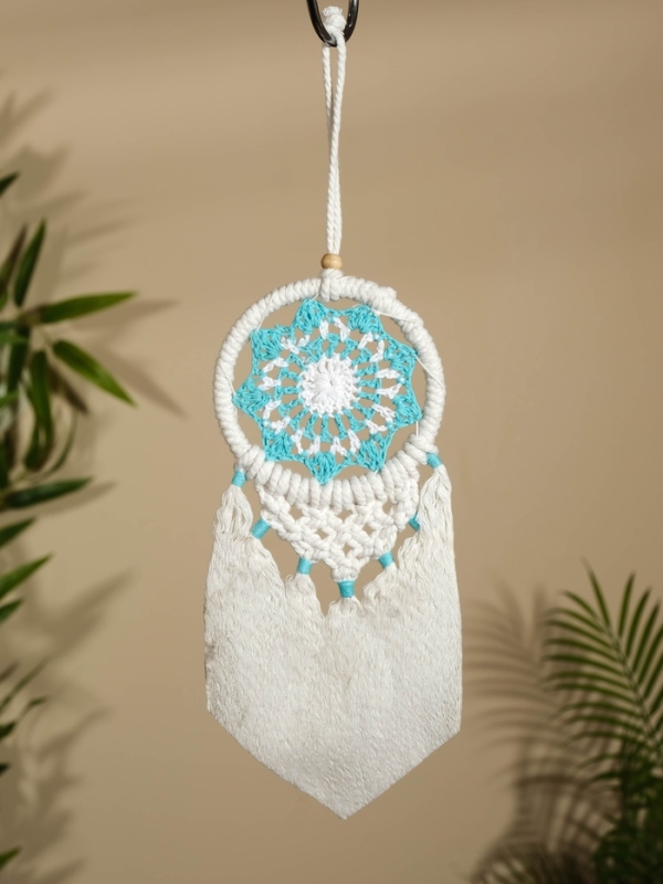 Ловец снов "Голубой цветок" 12х33 см.