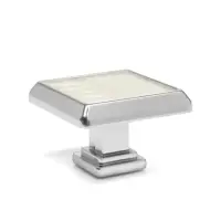 Ручка-кнопка CAPPIO, 35х35 мм, пластик, цвет хром