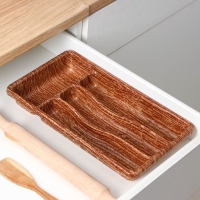 Лоток для столовых приборов &laquo;Вуди&raquo;, 36&times;20&times;5 см, 4 отделения