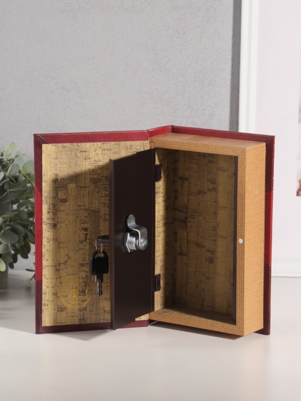 Сейф-книга дерево кожзам "Бухгалтерский учёт" тиснение 21х13х5 см