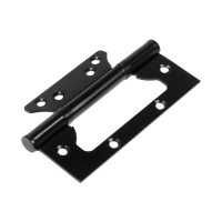 Петля-бабочка ТУНДРА, 120х75х2.0 мм, универсальная, без врезки, цвет черный, 2 шт.