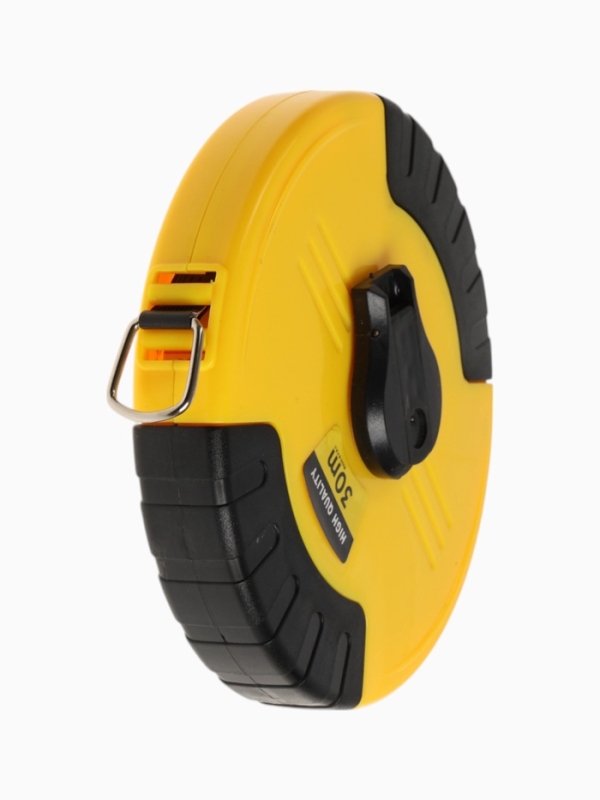 Рулетка геодезическая ТУНДРА, ПВХ лента, закрытый корпус, 30 м х 15 мм