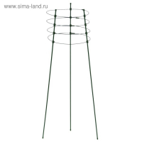 Кустодержатель, 4 кольца, d = 26,5 см, h = 120 см, металл, зелёный, Greengo Кустодержатель, 4 кольца, d = 26,5 см, h = 120 см, металл, зелёный, Greengo