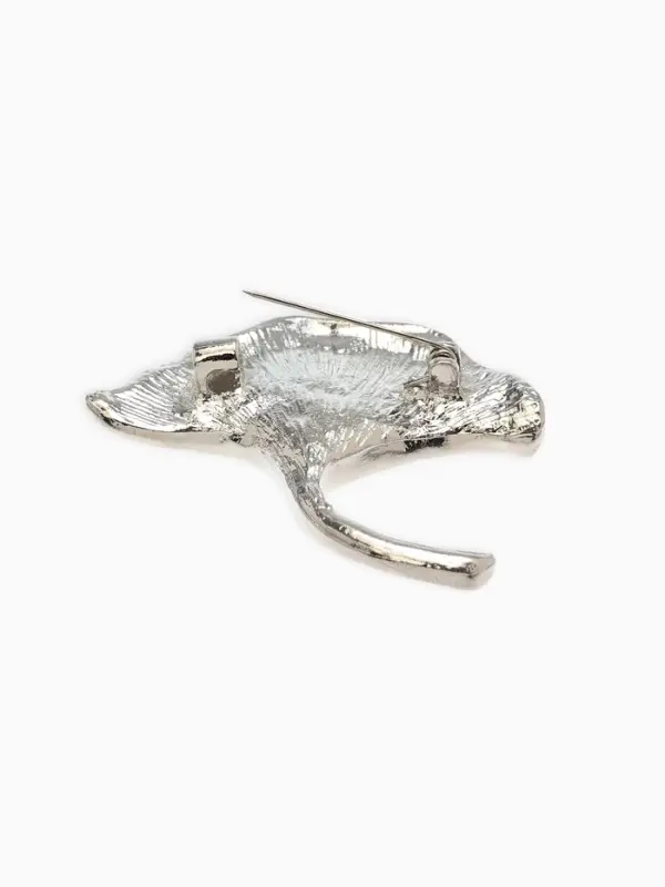 Брошь "Цветок каллы", цвет серебро