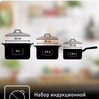 Набор посуды с крышкой Duetto+ 6 предметов, 20 24 16 см Набор посуды с крышкой Duetto+ 6 предметов, 20 24 16 см