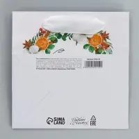 Пакет подарочный новогодний ламинированный квадратный &laquo;Счастье&raquo;, 14 х 14 х 9 см