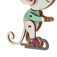 Ёлочная игрушка - подвеска деревянная сборная &laquo;Новый год! Мышонок&raquo;