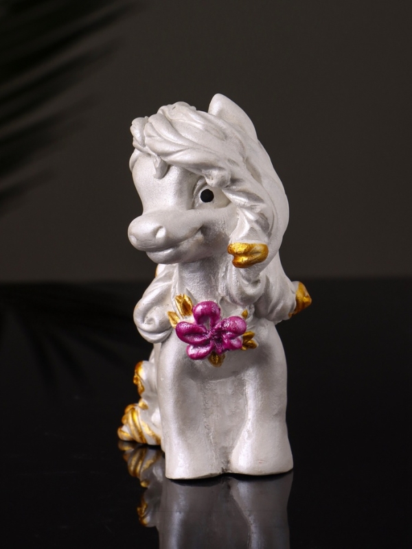 Статуэтка "Пони Красотка" 10х7х5 см, перламутр