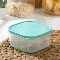 Контейнер квадратный Доляна, пищевой, 700 мл, цвет цвет бирюзовый