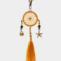 Брелок ловец снов, 17 см, золотистый