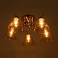 Люстра "Кольцо" 5х40Вт Е27 золото 58х58х24см