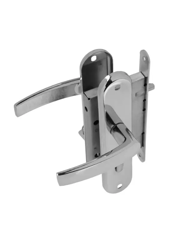 Замок врезной LOCKLAND RD005, с ручкой, B/S 55 мм, 4 ключа, цвет хром