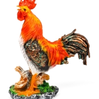 Садовая фигура из полистоуна &laquo;Петух на камне&raquo;, 42&times;32&times;13 см