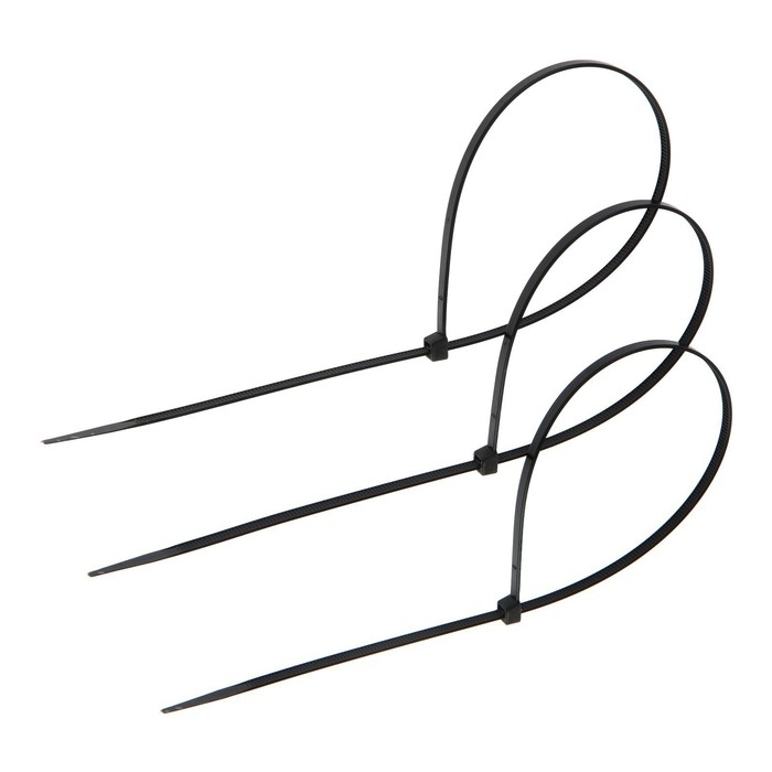 Хомут нейлоновый для стяжки, ТУНДРА, 4,8х400 мм, черный, 100 шт Хомут нейлоновый для стяжки, ТУНДРА, 4,8х400 мм, черный, 100 шт