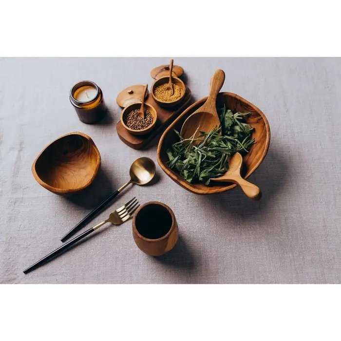 Стакан, 8&times;8&times;8 см, тиковое дерево