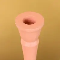 Подсвечник на 1 свечу "Пудровый" 10,5х10,5х30 см