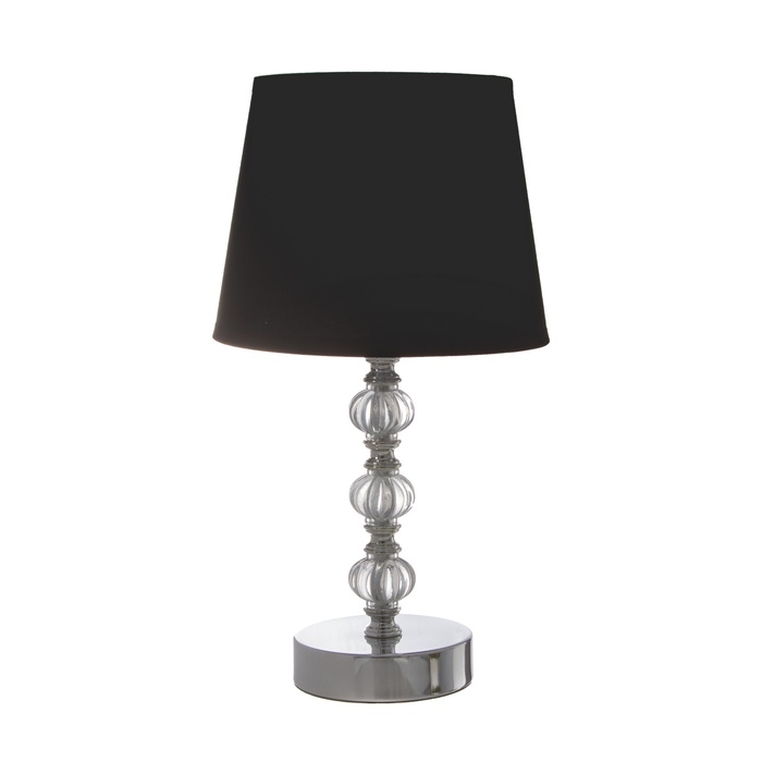 Настольная лампа с абажуром RISALUX «Реймо», Е14, 40 Вт, хром, 18×18×33.5 см Настольная лампа с абажуром RISALUX «Реймо», Е14, 40 Вт, хром, 18×18×33.5 см