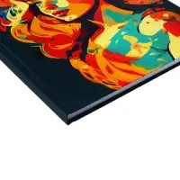 Колледж-тетрадь в твердой обложке 7БЦ, А4, 120 листов, Девушка. Арт, блок в клетку, матовая ламинация, ВЫБОРОЧНЫЙ ЛАК