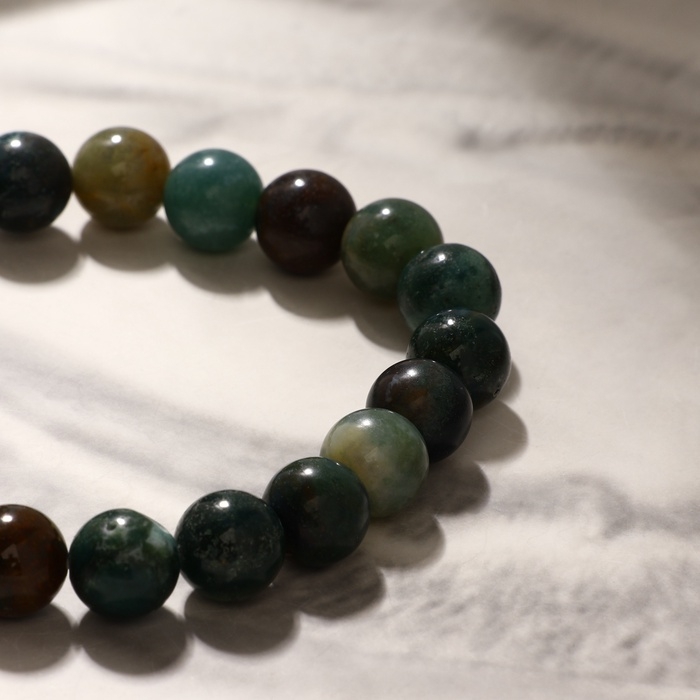 Браслет шар №8 &laquo;Яшма зелёная&raquo;, 5,5 см