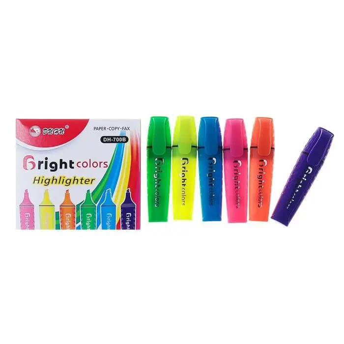 Маркер-текстовыделитель, наконечник скошенный, 5 мм, МИКС