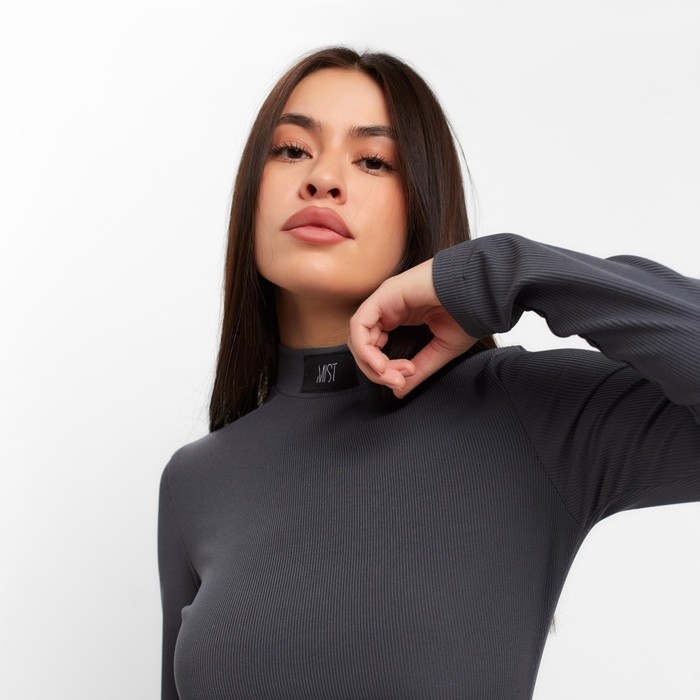 Платье женское с разрезом MIST р. 46, т.серый Платье женское с разрезом MIST р. 46, т.серый