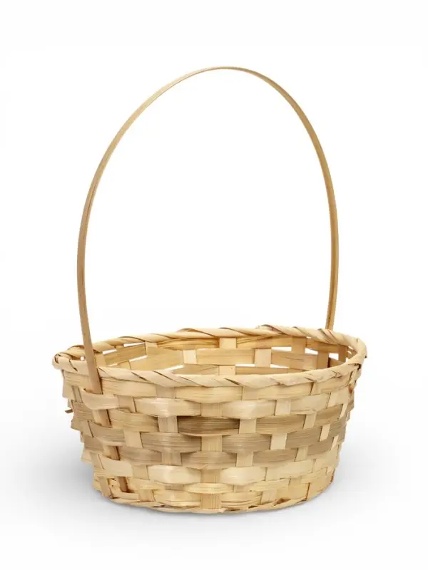 Набор корзин 3 шт 22х18x10 24х19x10 27х21x10 см ручка h=24/26/28 см натур