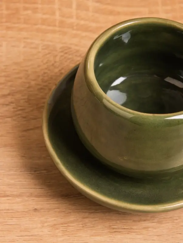 Соусник &laquo;Чашка&raquo;, 8.5&times;8.5&times;6 см, керамика, зелёный